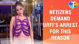 Urfi Javed gets TROLLED for her topless outfit, Netizens demand her ARREST!