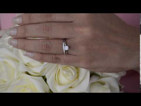 0.18 Ct. Seven Stone Shared Prong Pinched Shank Curved Ring - TwoBirch TB-CR-0117-WG-D