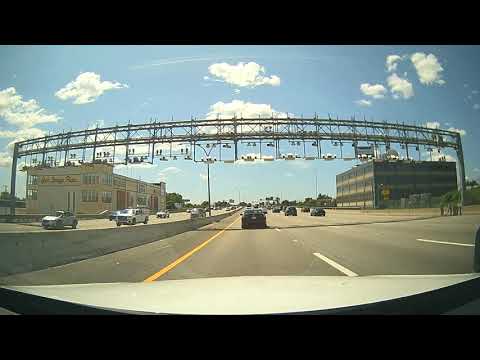 Driving along Route 146 South and I-95 South in Rhode Island