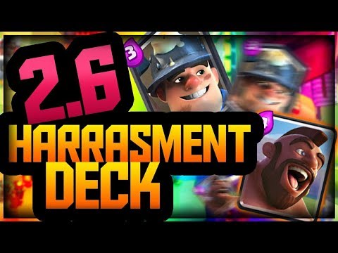 2.6 ELIXIR HARASSMENT DECK ! Annoying Miner / Hog rider fast cycle | Clash Royale