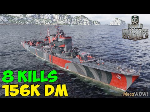 World of WarShips | Öland | 8 KILLS | 156K Damage - Replay Gameplay 4K 60 fps