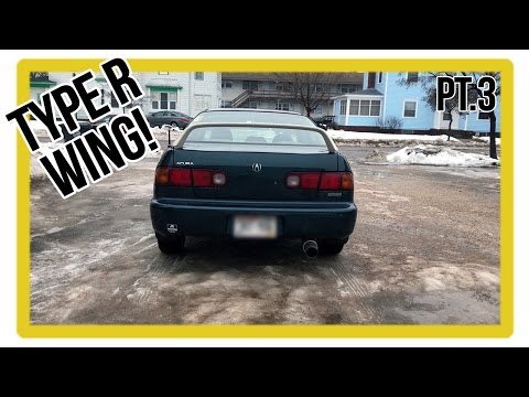 Acura Integra Build Part 3 | Four Door Type R Wing Install/Test Fit