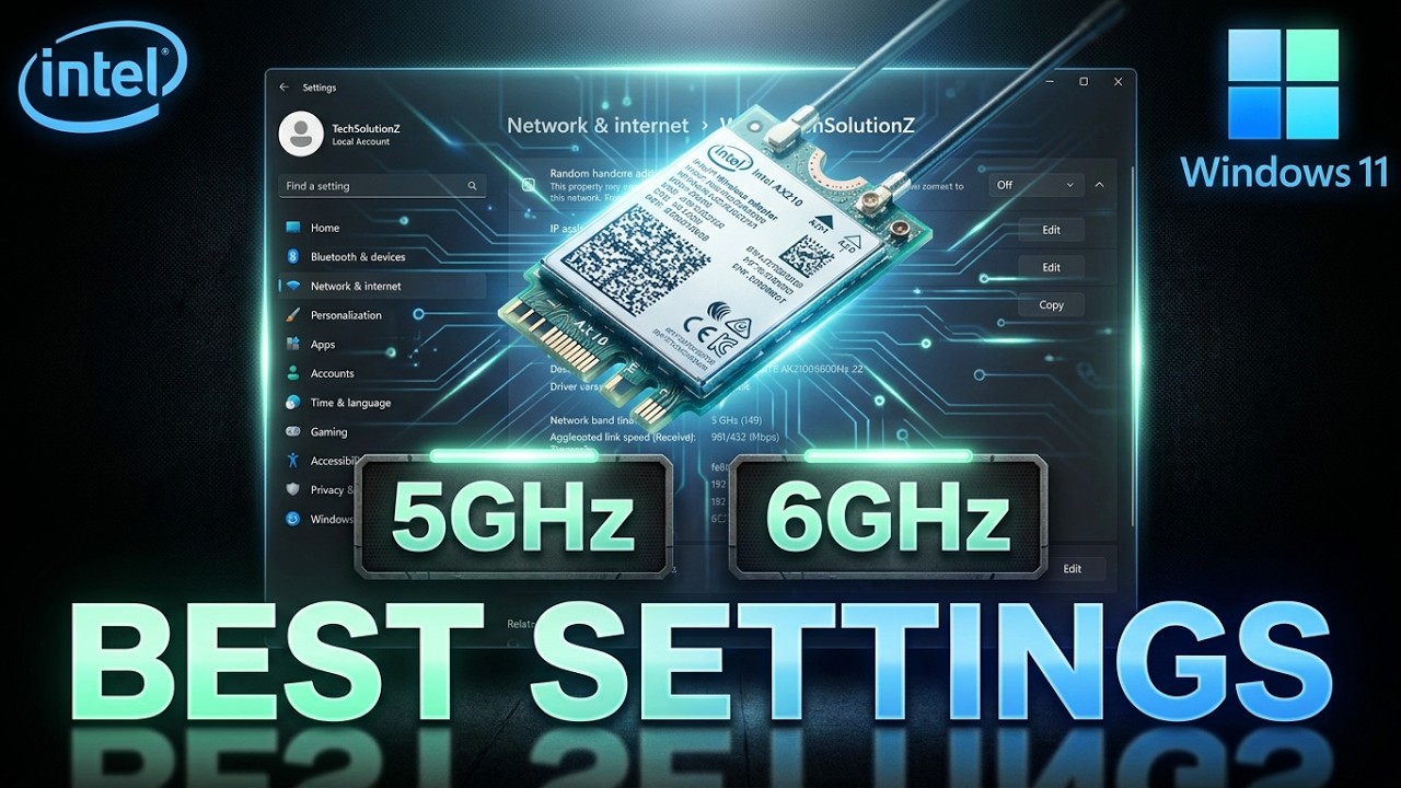 Intel Wi-Fi 6E AX210 Best Settings for Windows 11 (160MHz Speed & Low Ping Guide)