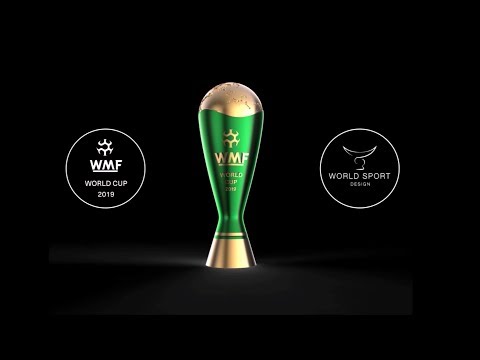 Premier style trophy of World Sport Design for WMF WC tells 2019 words