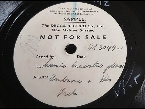 Ambrose And His Orchestra 'Music Maestro Please'   1938 Demo 78 rpm