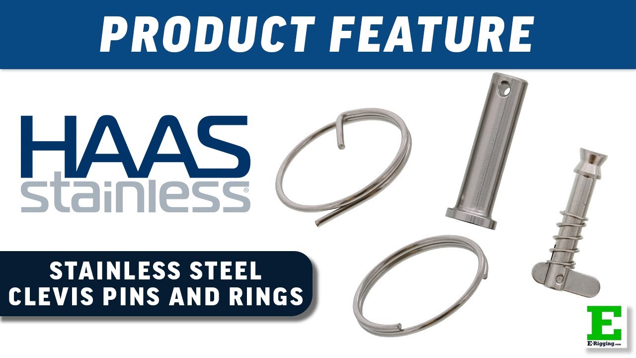 HAAS Stainless Steel Clevis Pins and Rings | E-Rigging Products