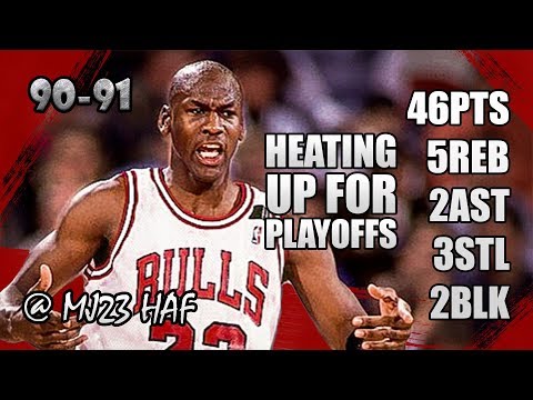 Michael Jordan Highlights vs Bucks (1991.04.15) - 46pts, UNSTOPPABLE!