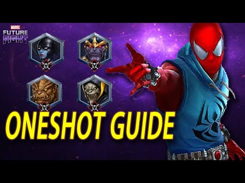 LV60 Scarlet Spider👉 WBU ONE-SHOT GUIDE I F2P Build l Marvel Future Fight