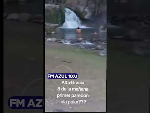 Desafiaron polar Alta Gracia, Córdoba ¿Vos te animarías a darte un baño con estas temperaturas