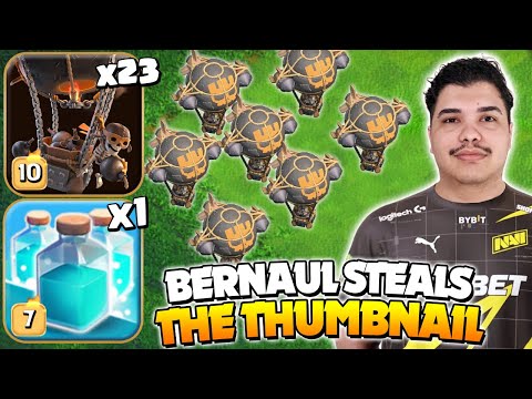 Bernaul MASS Rocket Balloon STEALS Thumbnail (Clash of Clans)