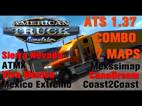 ATS 1.37 Combo 7 Maps Setup including Sierra Nevada