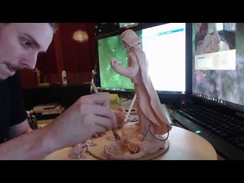 Star Wars: Darth Vader sculpture timelapse - part 3 - Hands and enviroment /finishing