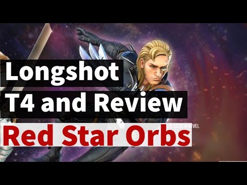 Longshot X-Factor Review! Red Star Orbs Opening and T4 Guide! Marvel Strike Force - Free to Play