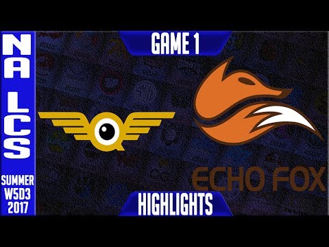 FlyQuest vs Echo Fox Highlights Game 1 | NA LCS Week 5 Summer 2017 | FLY vs FOX G1