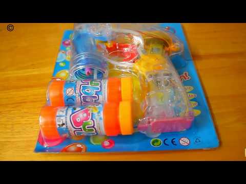 Soap bubble gun toy with fancy led lights for kids