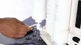 Cambio de elemento filtrante de bebedero purificador de mesada