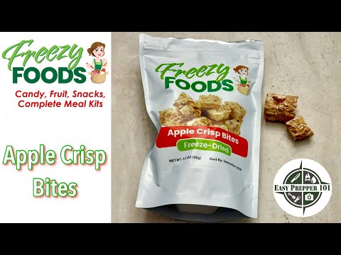 Trying FREEZY FOODS Apple Crisp Bites : Emergency Food Supply : Freeze Dried Foods