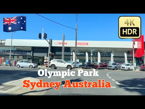 Sydney Australia [4K HDR City Suburbs  Driving Tour ] Olympic Park Sydney To Parramatta Rd Burwood