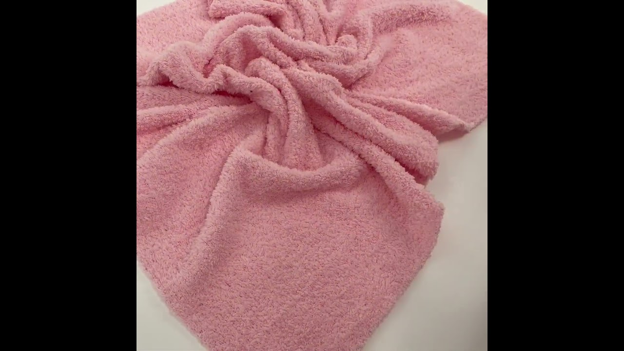 Pink Fluffy Knit Fabric by POP!
