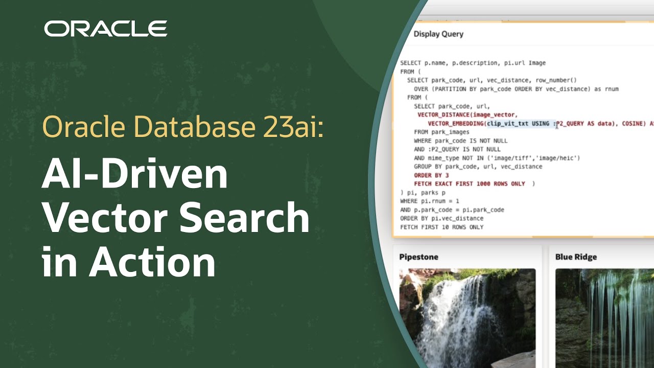 Vector Search in Oracle Database 23ai: Demo