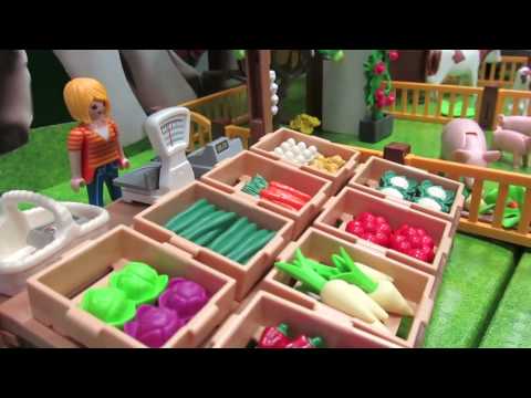 Der große PLAYMOBIL Bauernhof und das mobile Förderband mit allen Details im Video