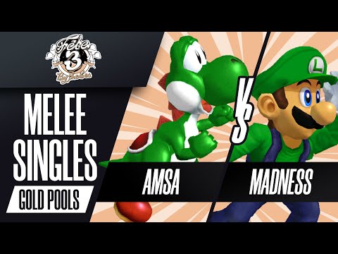 aMSa (Yoshi) vs Madness (Luigi) - Melee Singles Gold Pools - Fête 3: By the Sea