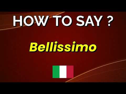 How to Pronounce Bellissimo 🇮🇹