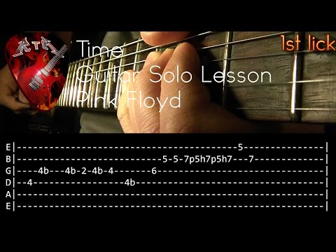 Time Guitar Solo Lesson - Pink Floyd (with tabs)