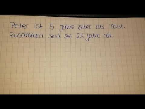 Textgleichung Altersrätsel: lösen mithilfe einer Gleichung Teil 1