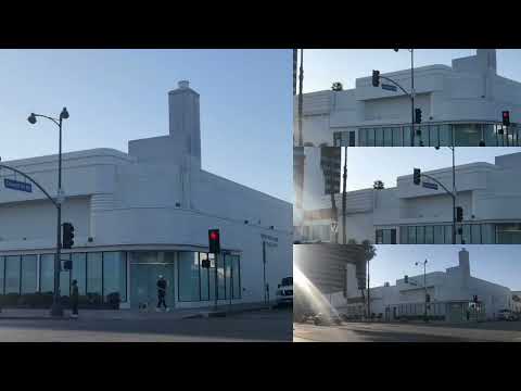 White Art Deco Building on Wilshire Blvd (Los Angeles, California)