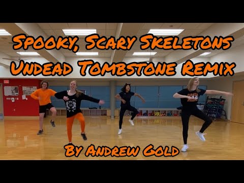 Spooky, Scary Skeletons - Undead Tombstone Remix | Andrew Gold | Dance Fitness with Danielle