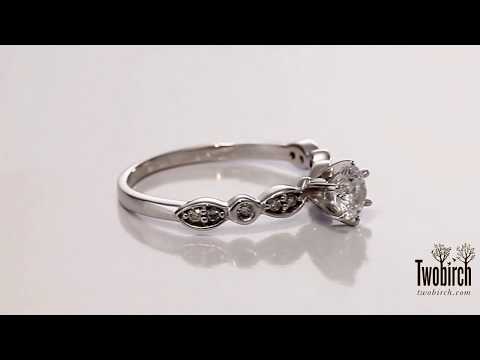Stacking Style Engagement Ring - TwoBirch -