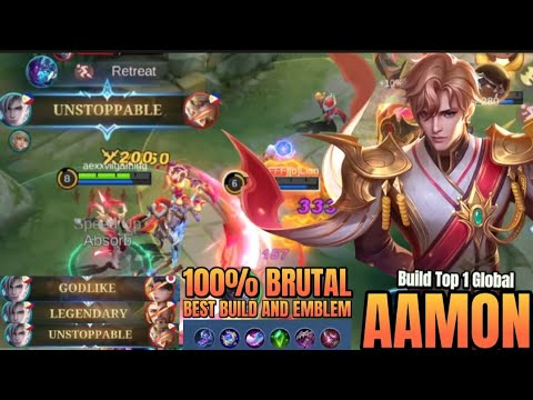 Unstable Network? No Problem! 100% Brutal DMG Build Aamon -  Build Top 1 Global Aamon ~ MLBB