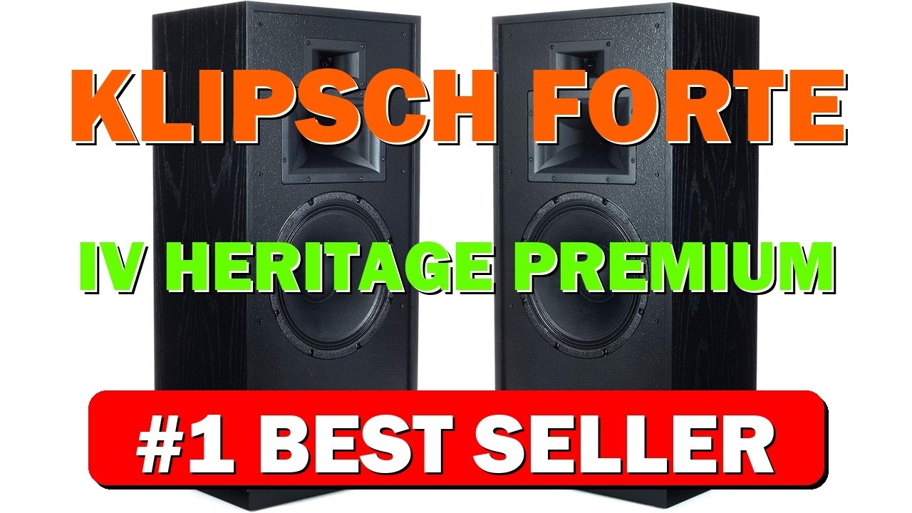 Klipsch Forte IV Heritage Premium Floorstanding Horn Loaded Speakers in Black Ash - B08TCDVPV9