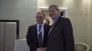 Zohrab Mnatsakanyan a eu une rencontre avec le commissaire européen à l'élargissement et à la politique européenne de voisinage