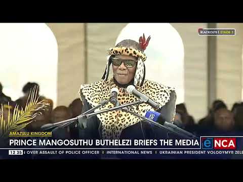 AmaZulu Kingdom Prince Mangosuthu Buthelezi briefs media