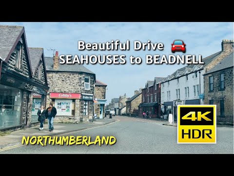 Seahouses to Beadnell [4K] Drive | Northumberland Attraction | Beautiful Places to visit in England