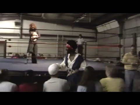 Sugar Dunkerton as Captain Black Sparrow in GOUGE Wrestling