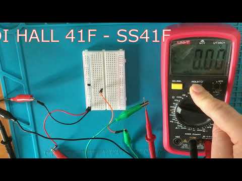 Testare funzionamento sensore di Hall SS41F - 41F Test operation.