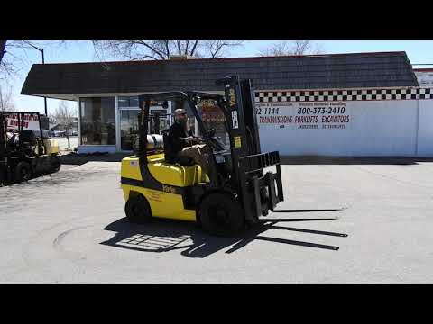 #2487 LOWES lease return 2008 Yale GLP060VX, 6K Pneumatic tire forklift