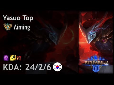 Yasuo Top vs Jayce - Aiming - KR Challenger Patch 7.18