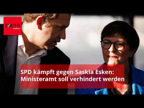SPD members want to prevent Esken from becoming minister
