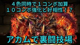 【実況パズドラ】ハマれば強い！アカムトルム　裏闘技場