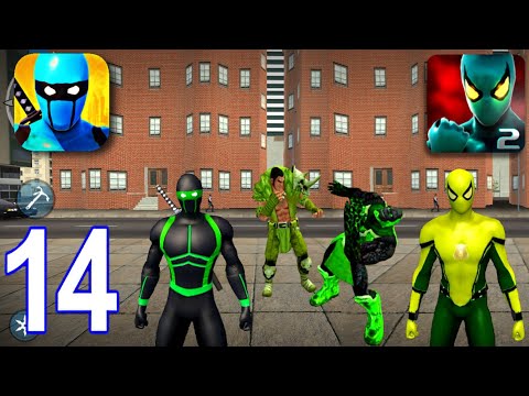 Power Spider 2 , Blue Ninja Game - Gameplay Walkthrough Part 14 - Heroes Vs Enemies (iOS, Android)