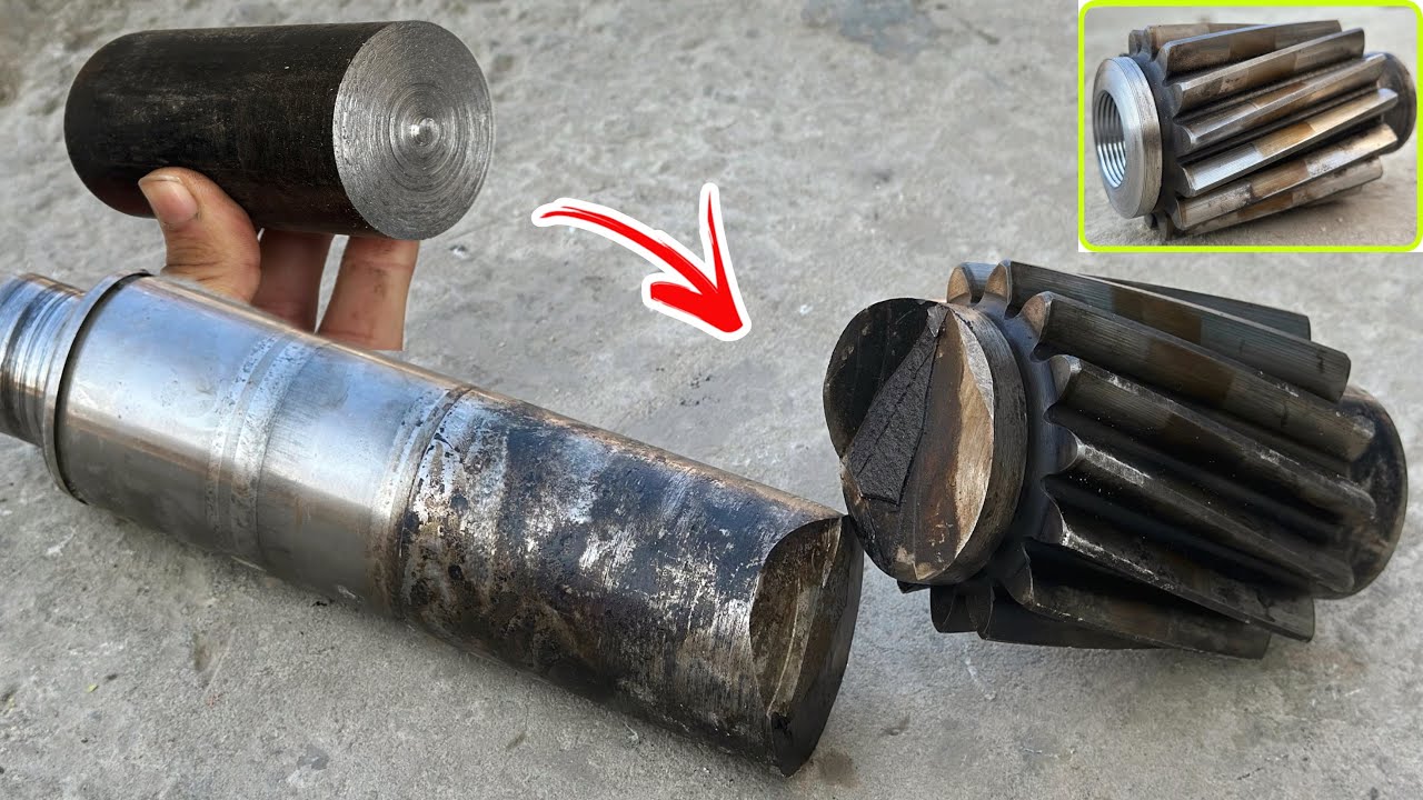 The Method The Mechanic Chose to Repair a Broken Solid Pinion Shaft is a Very Commendable Process.