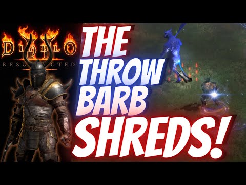 Throw Barbarian Actually DESTROYS In Diablo 2 Resurrected Ladder 2.4!