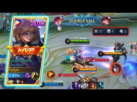 BEATRIX SPACE AGENT IS HERE🔥 SATISFYING EFFECTS ALSO GAMEPLAY WITH 14 SAVAGE | MLBB