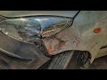 How To Repair I10 Sport Car Damage Fender Broken Head Light Change