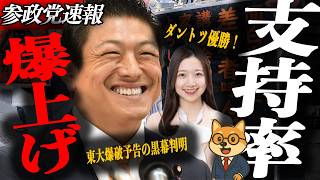 ※緊急速報【神谷宗幣】東大爆破予告で支持率爆上げ…黒幕判明　参政党が野党1位になった理由/津田あかりさんダントツ優勝！