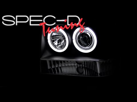 SPECDTUNING DEMO VIDEO: 1993-1996 JEEP GRAND CHEROKEE HALO PROJECTOR HEADLIGHTS